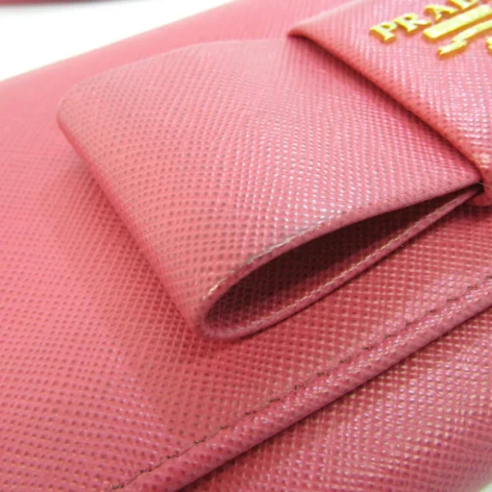 Prada Vintage Pre-owned Leather wallets Pink Dames