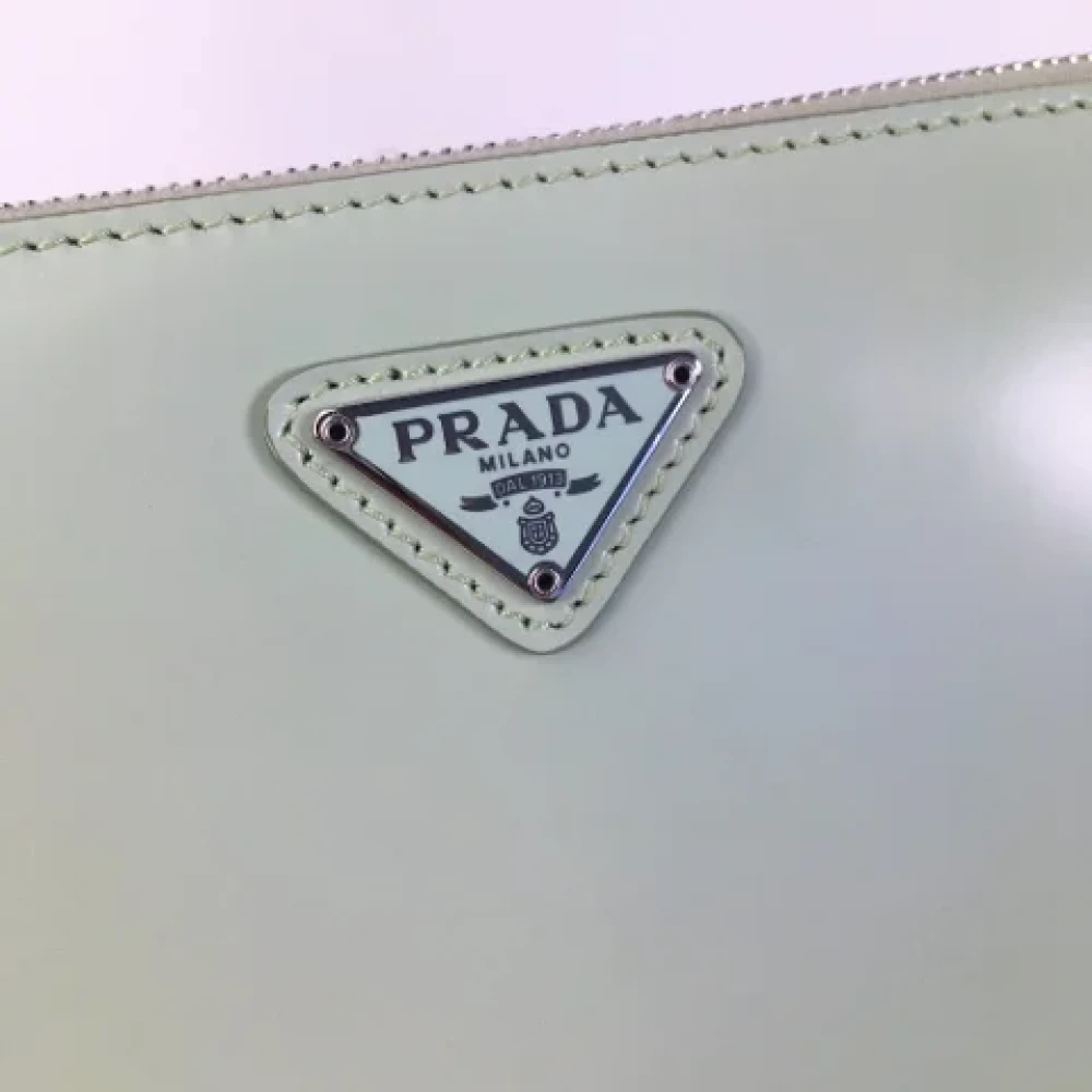 Prada Vintage Pre-owned Leather handbags Green Dames