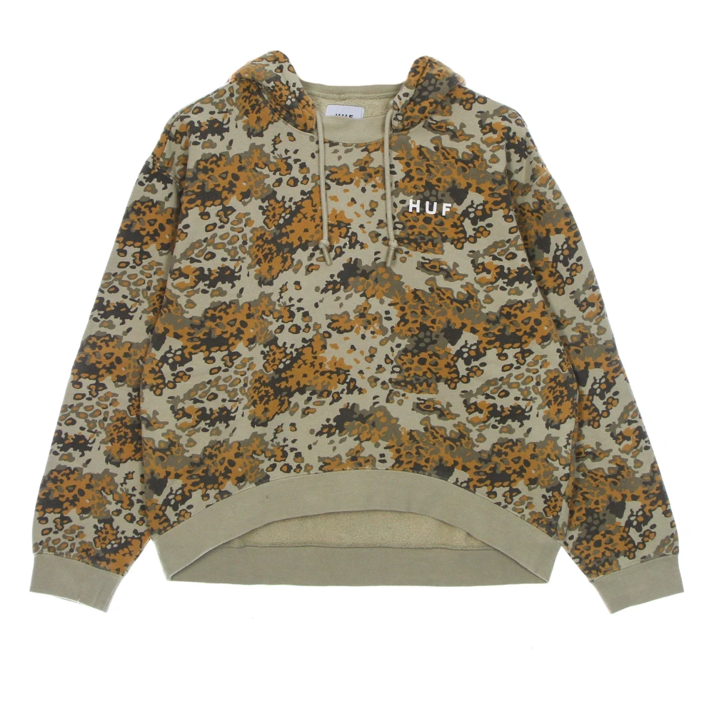HUF Camo Print Mockneck Hoodie Dames Brown Dames