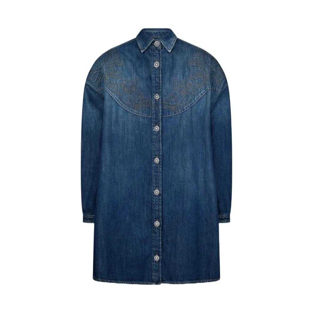 Dondup Mujer Azul Blusas Y Camisas, Talla: S