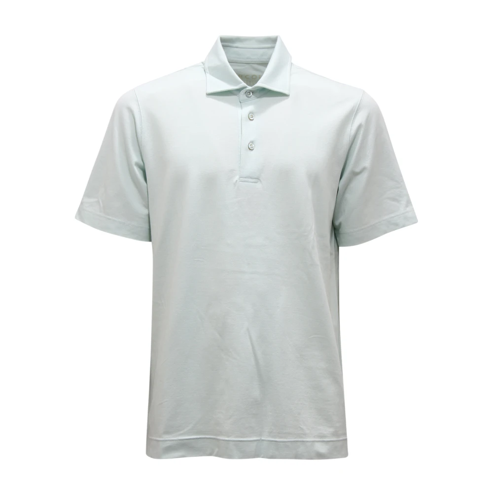 Circolo 1901 Men's Blue Polo Shirts, S, Pastel Light Piquet Shirt
