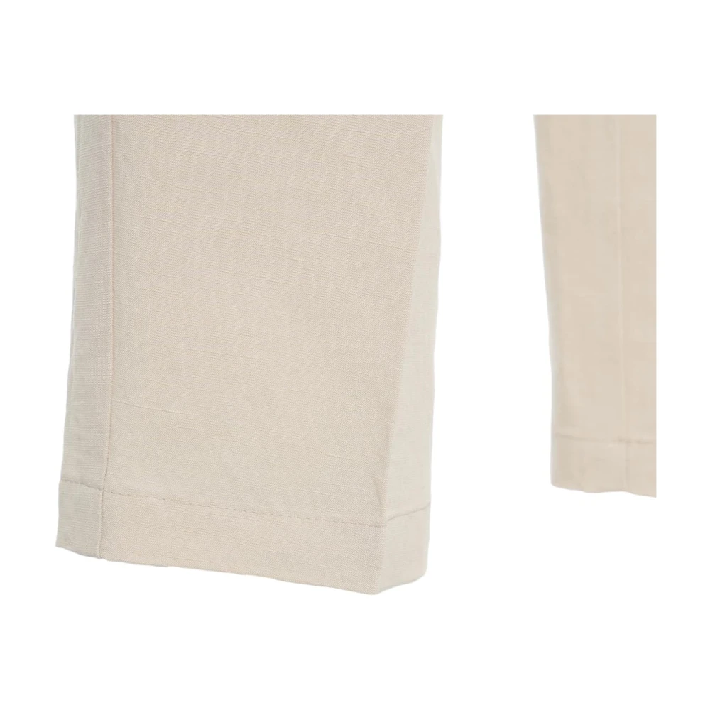 8pm Chique Beige Linnen Broek Beige Dames