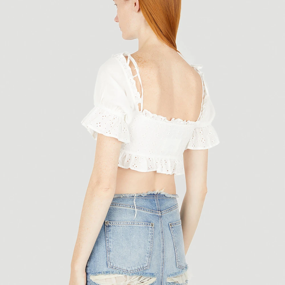 Guess Sangallo Top White Dames