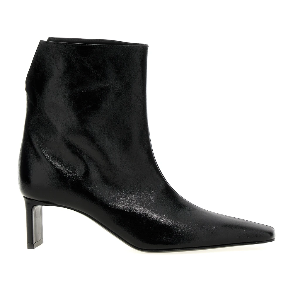 Khaite Women's Black Heeled Boots, 7 Uk, Ona 55 Ankle Boot