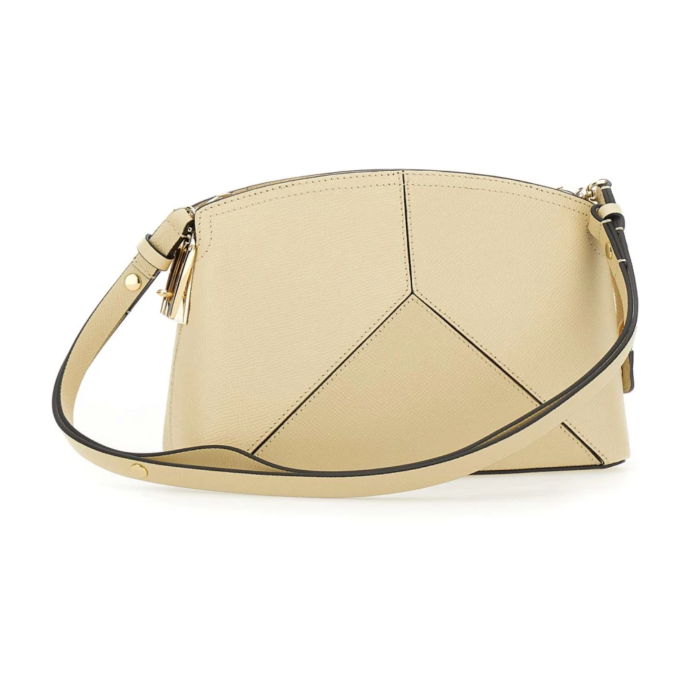 Victoria Beckham Beige Crossbody Schoudertas met B Gravure Beige Dames