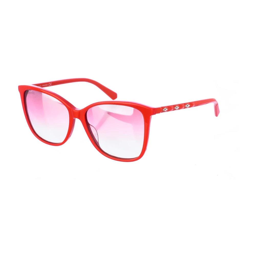 Swarovski Women's Red Oval Sunglasses - Sunglasses - One Size - Accessories