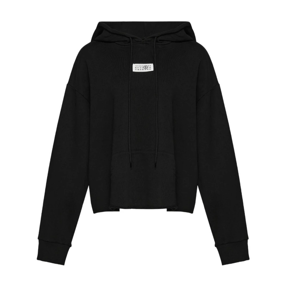 Mm6 Maison Margiela Svart Hooded Sweatshirt