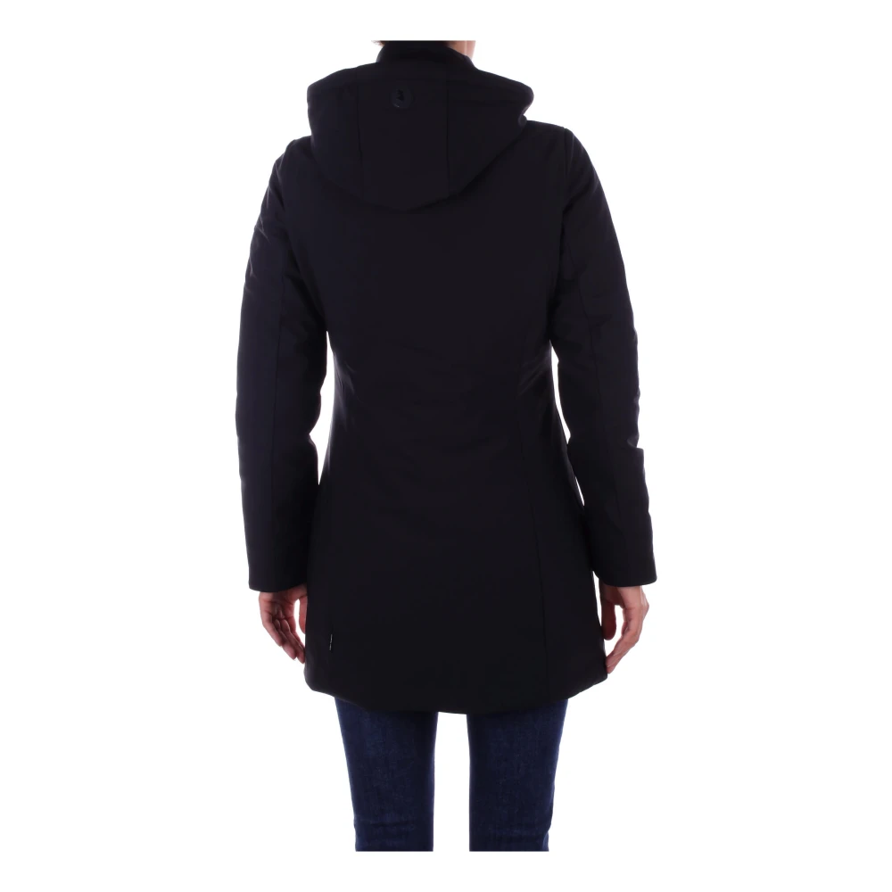 Save The Duck Zwarte Hoodie met Voorlogo Black Dames