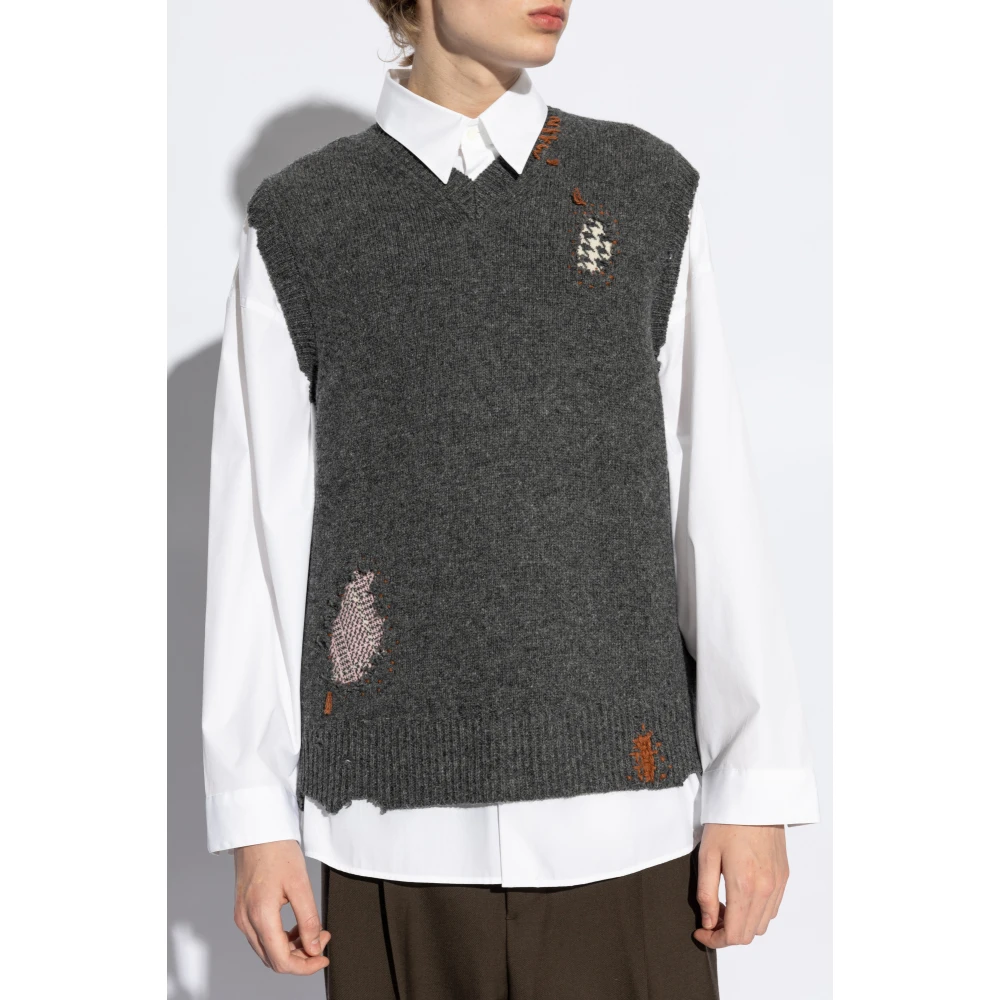 Marni Vintage effect vest Gray Heren