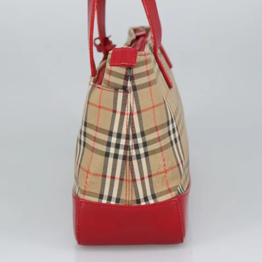 Burberry Vintage Pre-owned Canvas handbags Beige Dames
