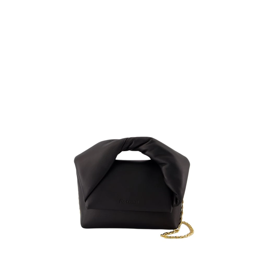 JW Anderson Quiltad Svart Crossbody-väska med Mässingsdetaljer Black, Dam