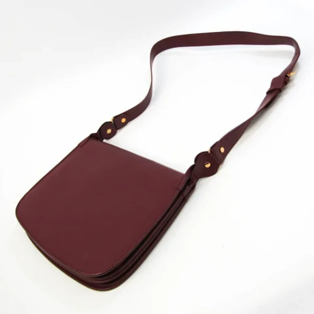 Cartier Vintage Pre-owned Leather shoulder-bags Red Dames