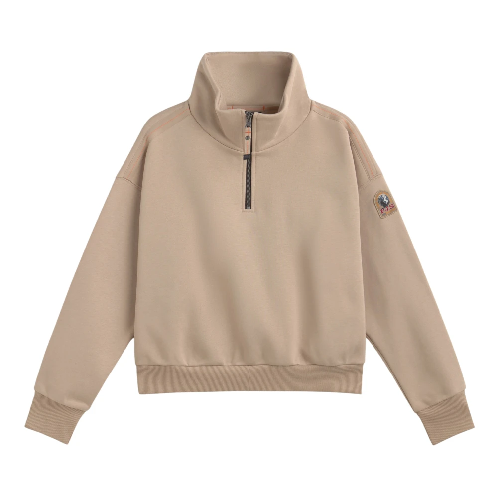 Parajumpers Zendaya Half-Zip High Neck Sweatshirt Beige Dames