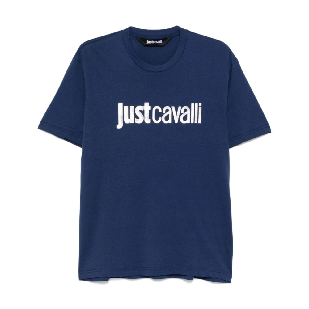 Just Cavalli Blauwe T-shirts en Polos ***cv Blue Heren