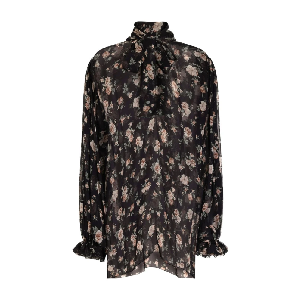 Dolce & Gabbana Women's Silk Blouse With Flower Print