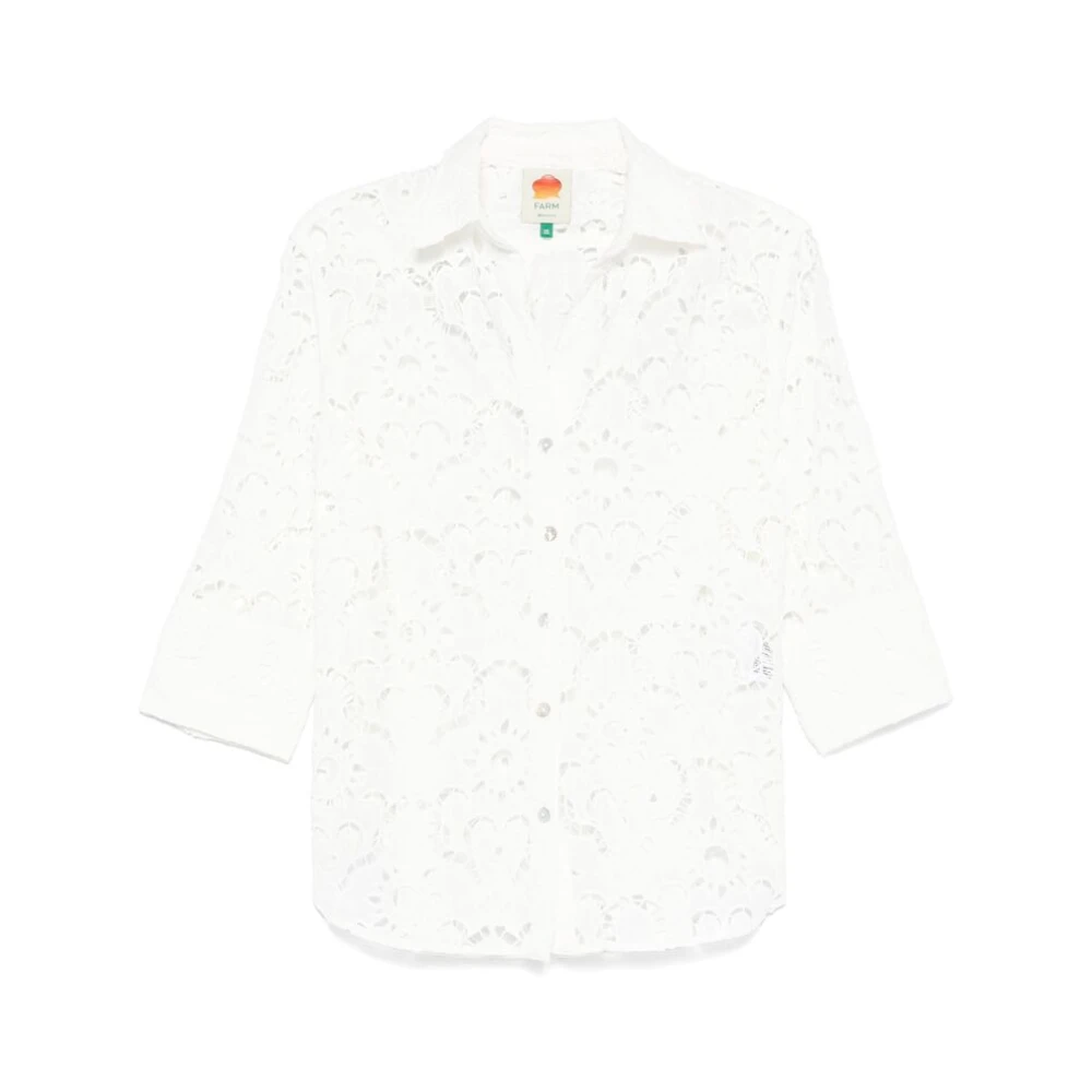 Farm Rio Witte Geknoopte Overhemd White Dames