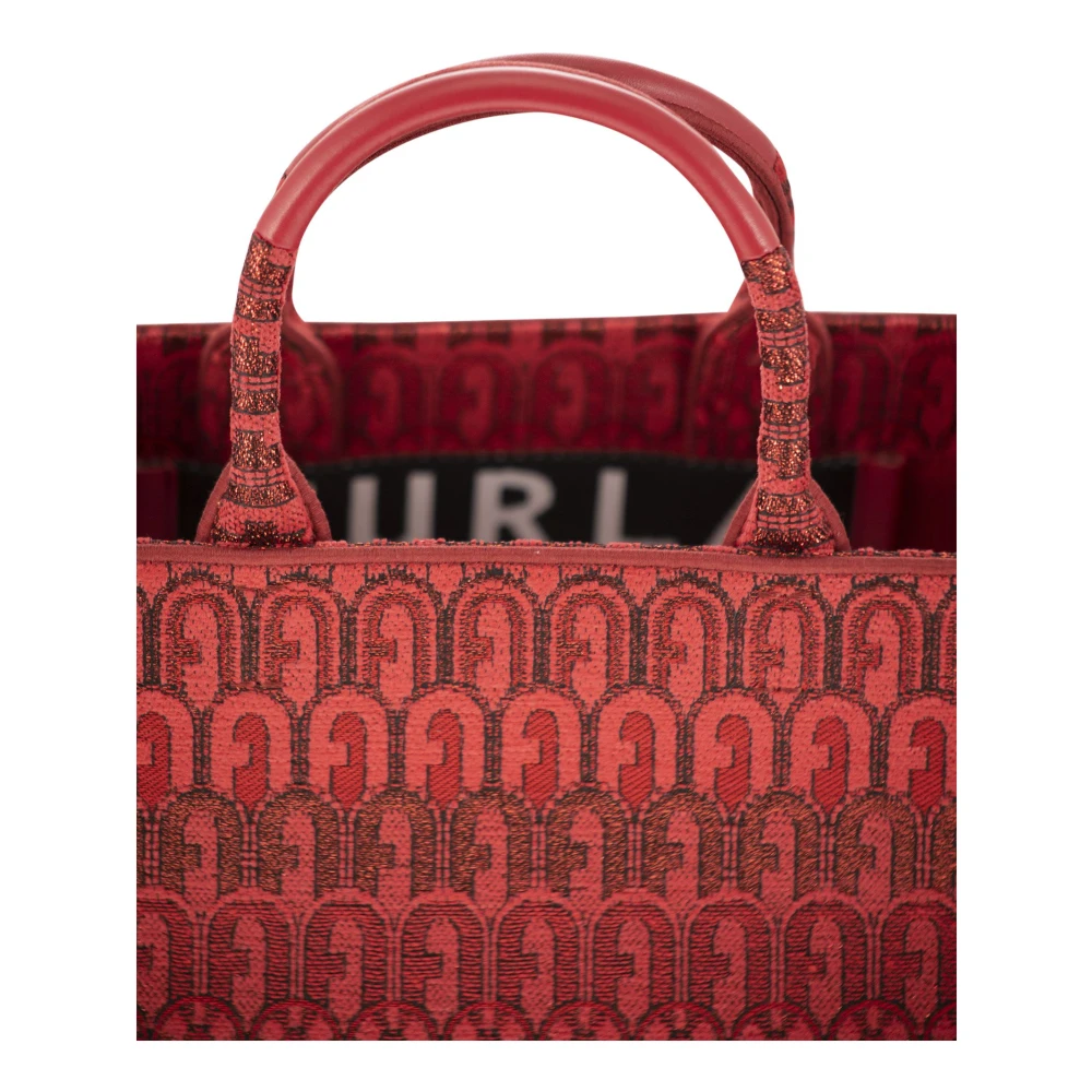 Furla Tas met etnisch patroon en Arco jacquard Red Dames