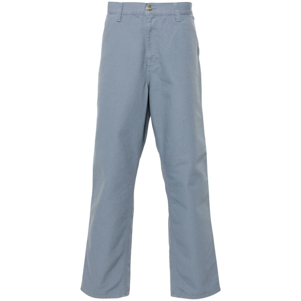 Carhartt WIP Grijze Katoenen Canvas Straight Leg Broek Gray Heren