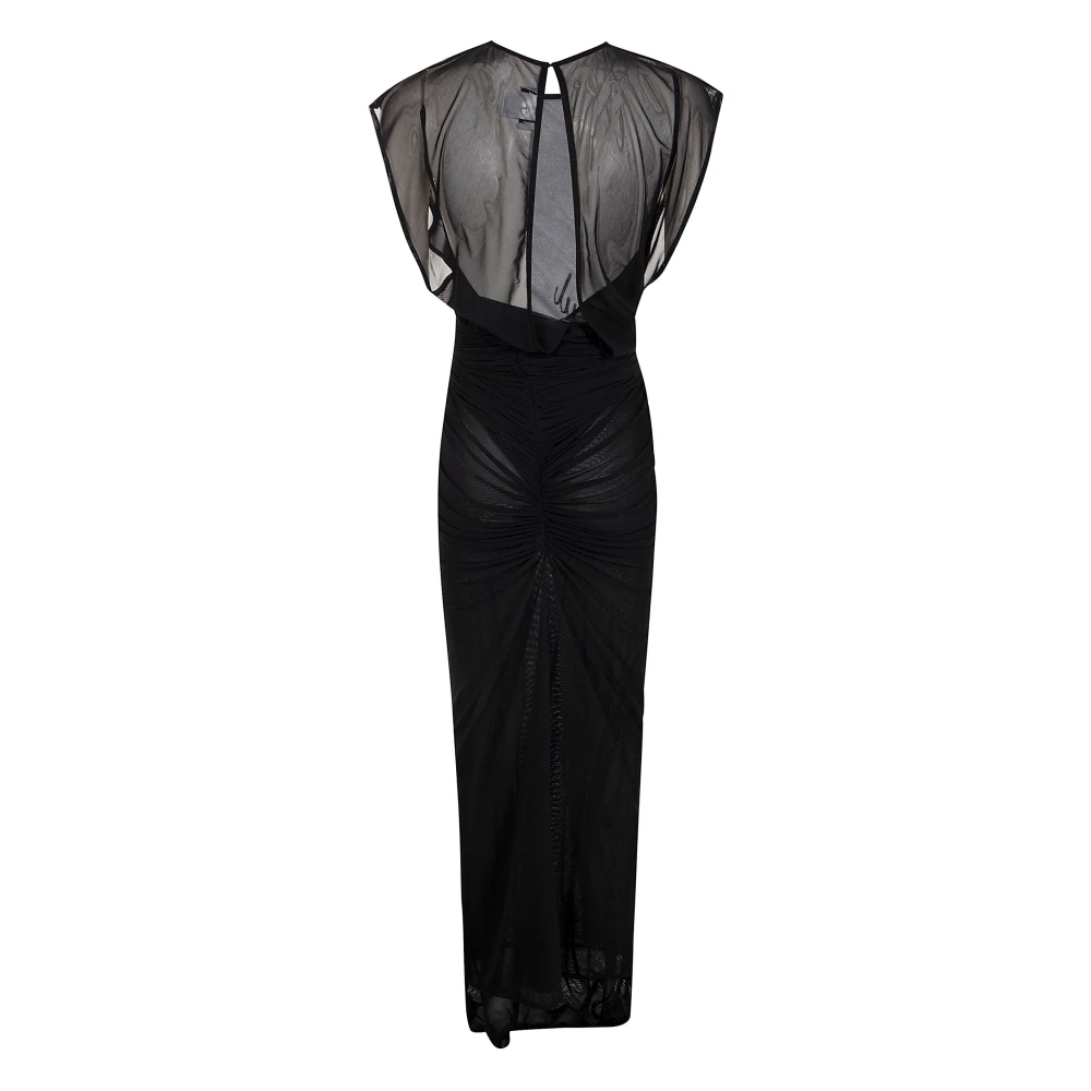 Jean Paul Gaultier Fluwelen Flock Open Rug Mouwloze Jurk Black Dames