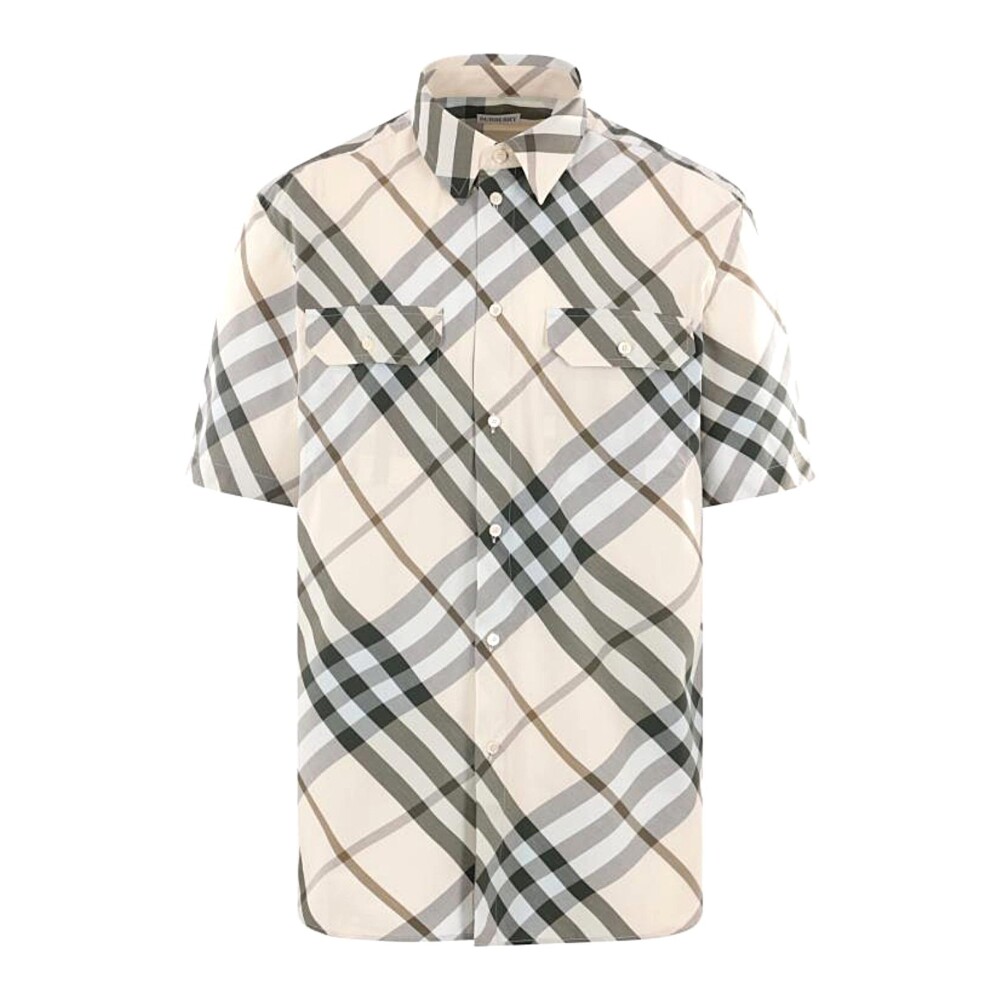 トップス Burberry shirt short sleeves Short sleeve shirt with check pattern | Emporium