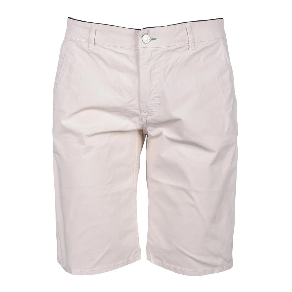 Daniele Alessandrini Katoenmix Grijze Bermuda Shorts White Heren