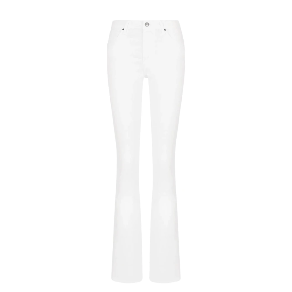 Armani Exchange Optic Witte Denim Jeans White Dames