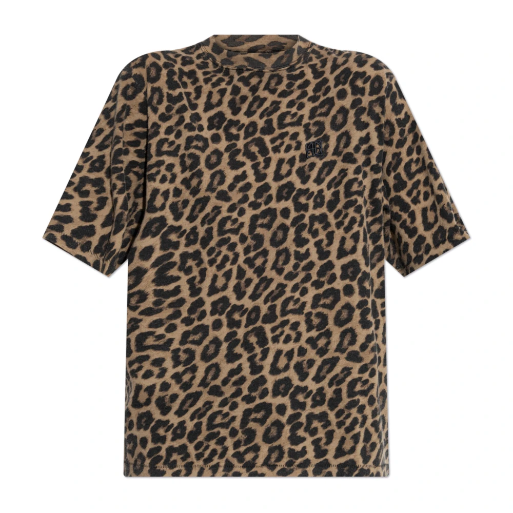 Anine Bing Animal Effect T-Shirt - Female - T-Shirts - Brown - M - Tops