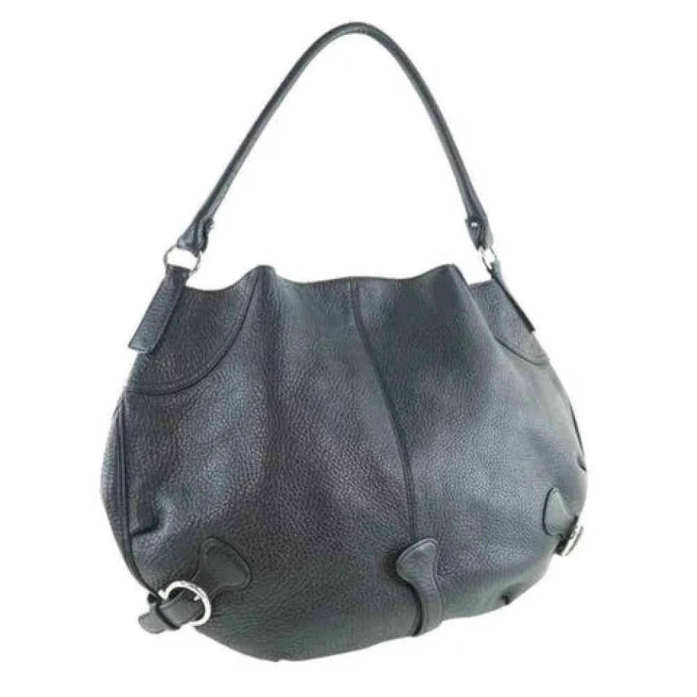 Salvatore Ferragamo Pre-owned Leather shoulder-bags Black Dames