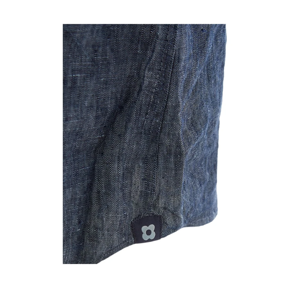 Lardini Blauwe Linnen Casual Overhemd voor Mannen Blue Heren