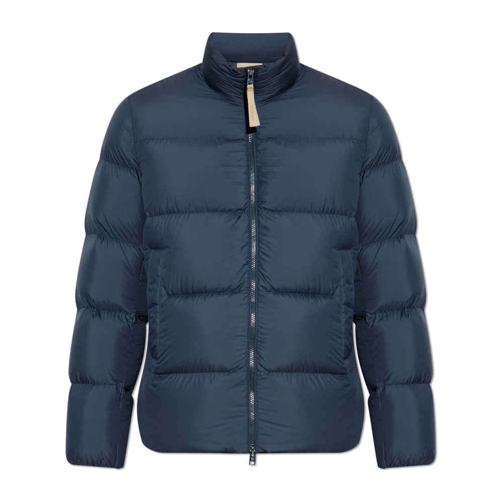 Woolrich Mannelijk Blauw Jassen Heren, S, Donsjack Met Opstaande Kraag