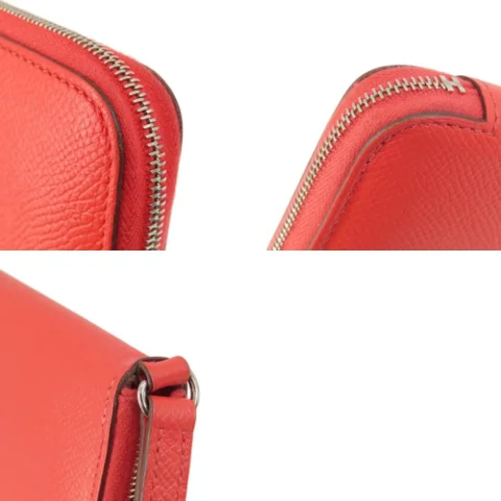 Hermès Vintage Pre-owned Canvas wallets Red Dames