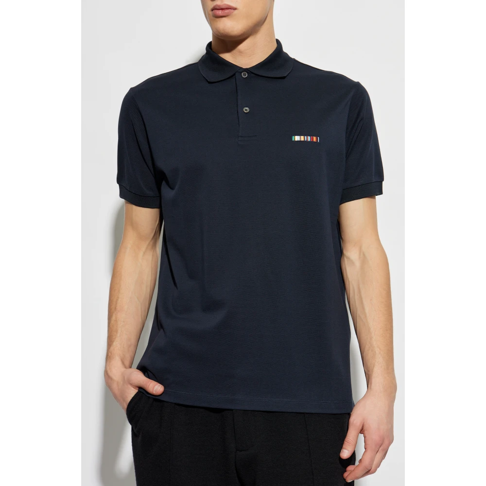Paul Smith Katoenen polo Blue Heren