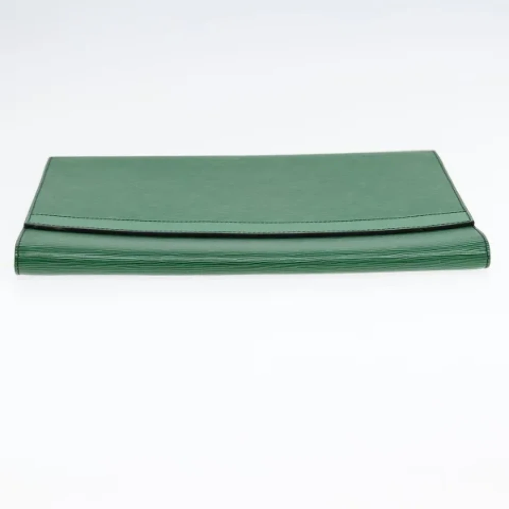 Louis Vuitton Vintage Pre-owned Leather clutches Green Dames