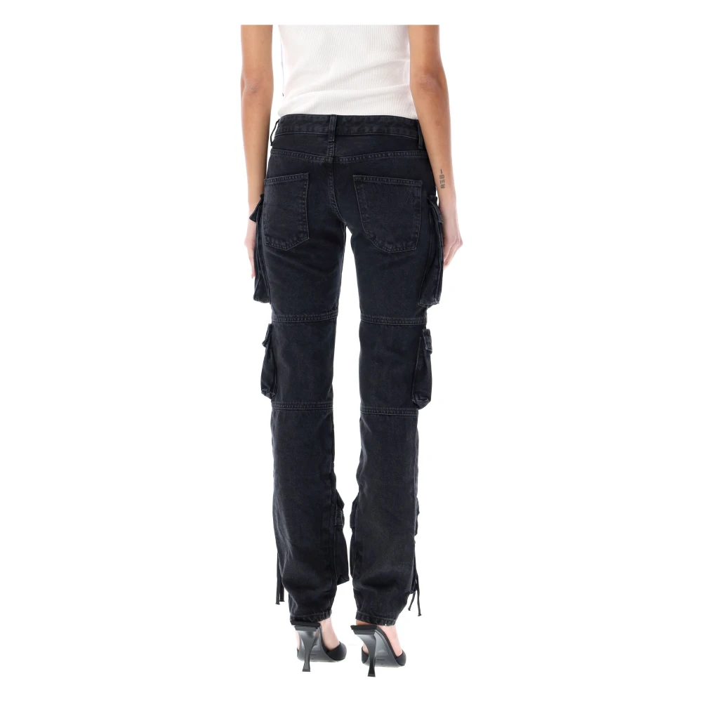 The Attico Zwarte Cargo Jeans voor Dames Black Dames