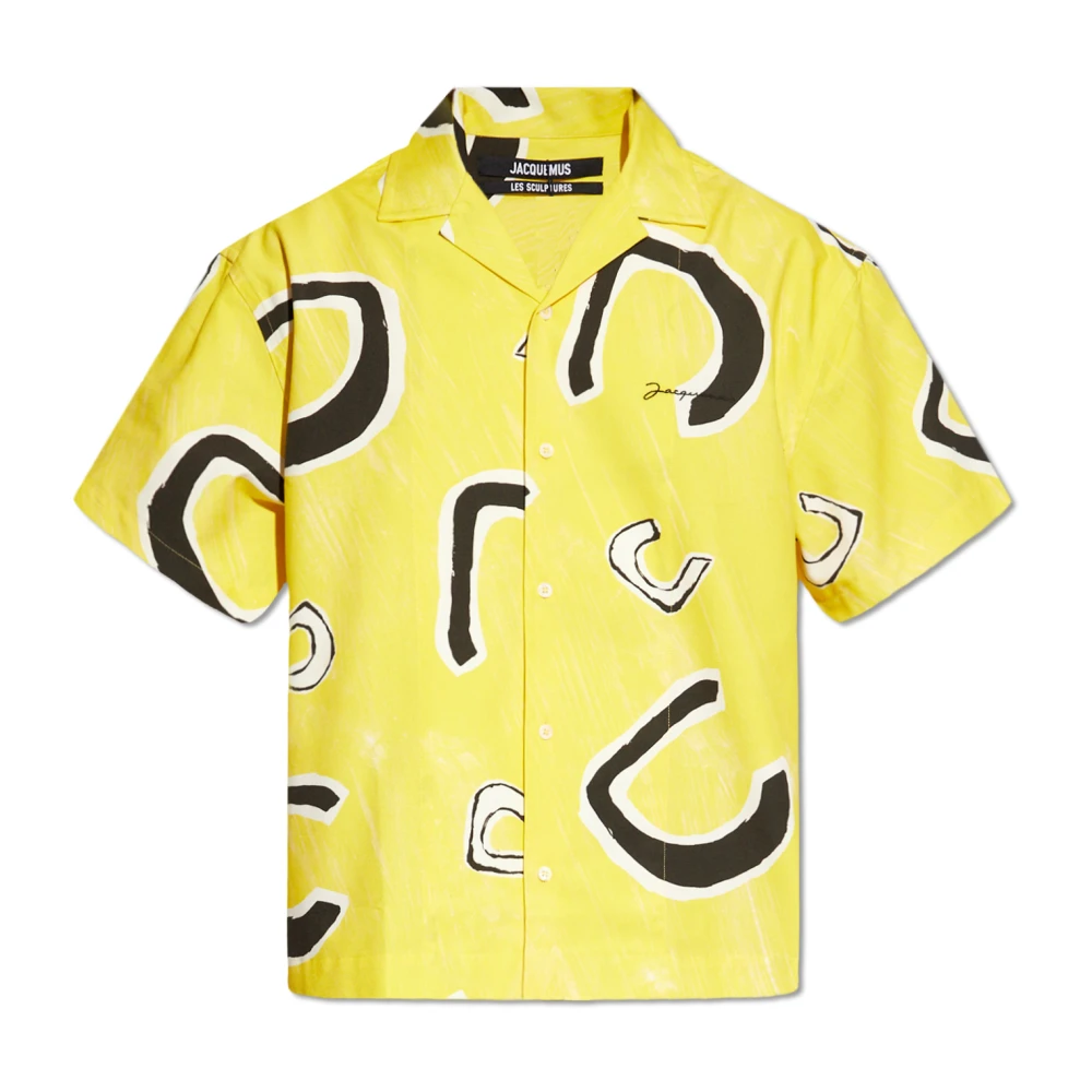 Jacquemus Jean patroon shirt Yellow Heren