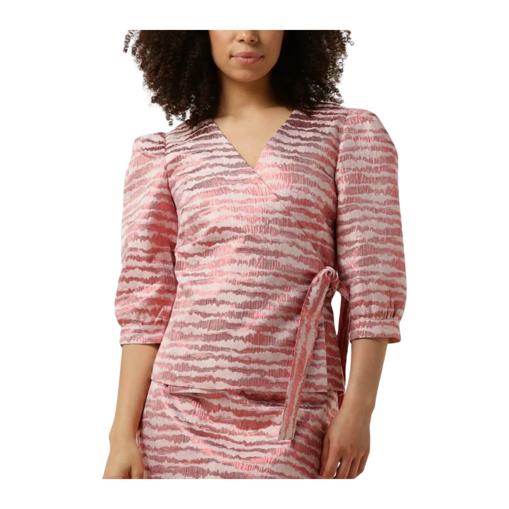 Aaiko Metallic Pink Top Lydas Style Pink Dames