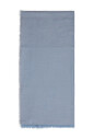 echarpe-bleue-elegant-motif-jacquard-franges
