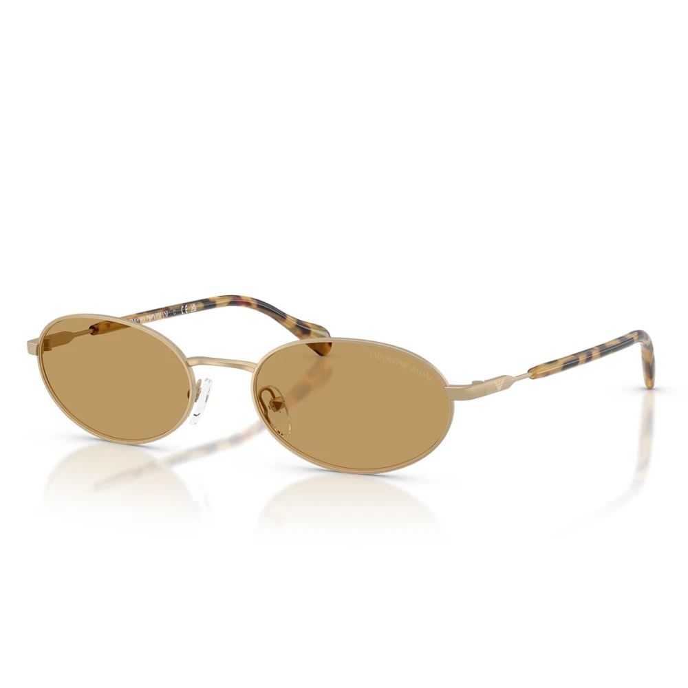 Emporio Armani , Matte Pale Gold Sunglasses Brown lenses, EA2175 300273, Mojo Glasses - Image 3