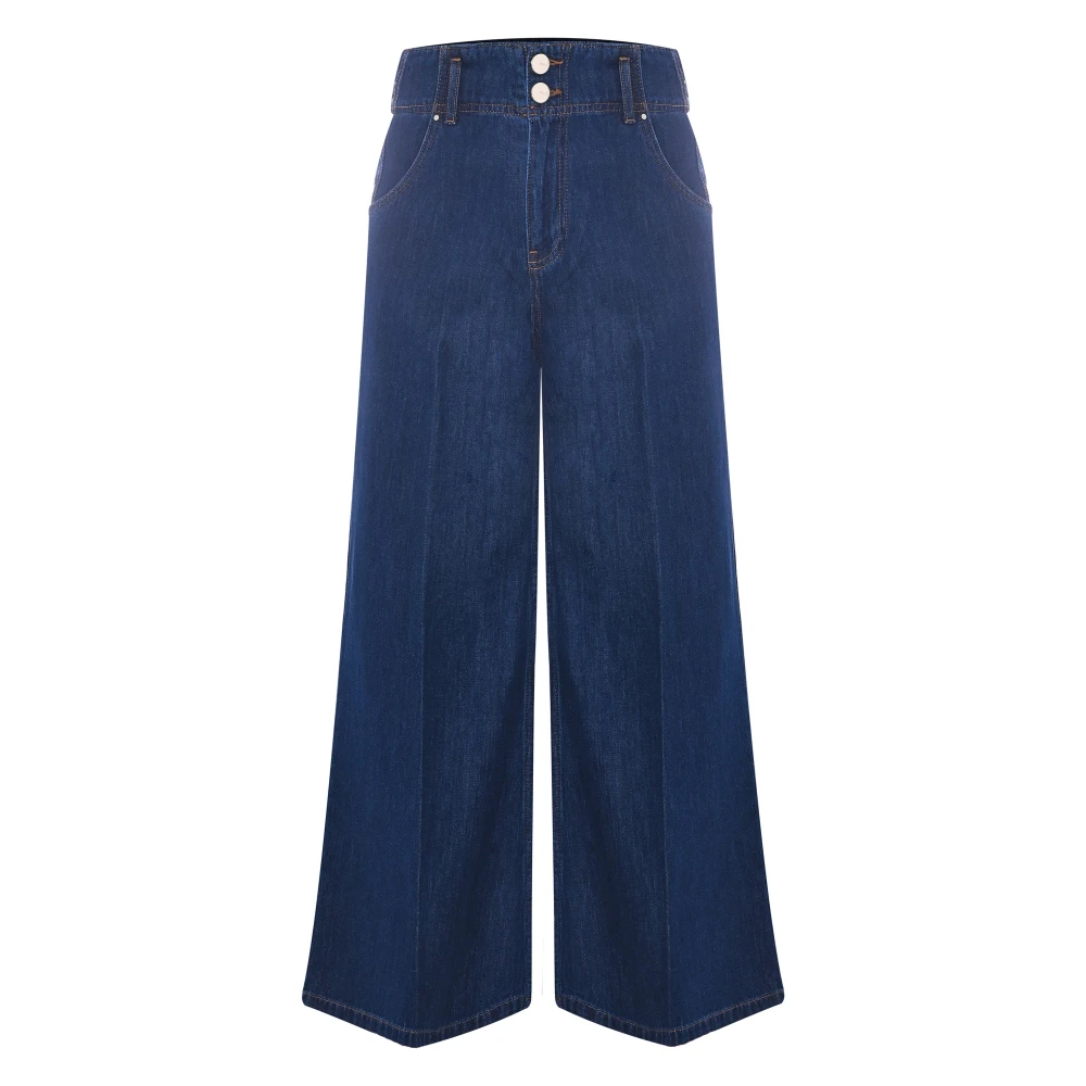 Kocca Stijlvolle Wide Leg Jeans Blue Dames