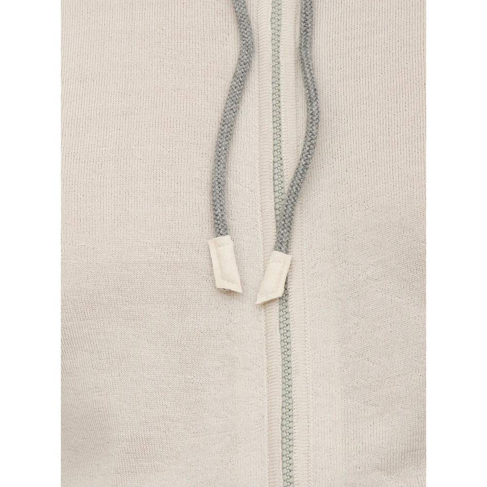 Eleventy Beige Hoodie met volledige rits Beige Heren