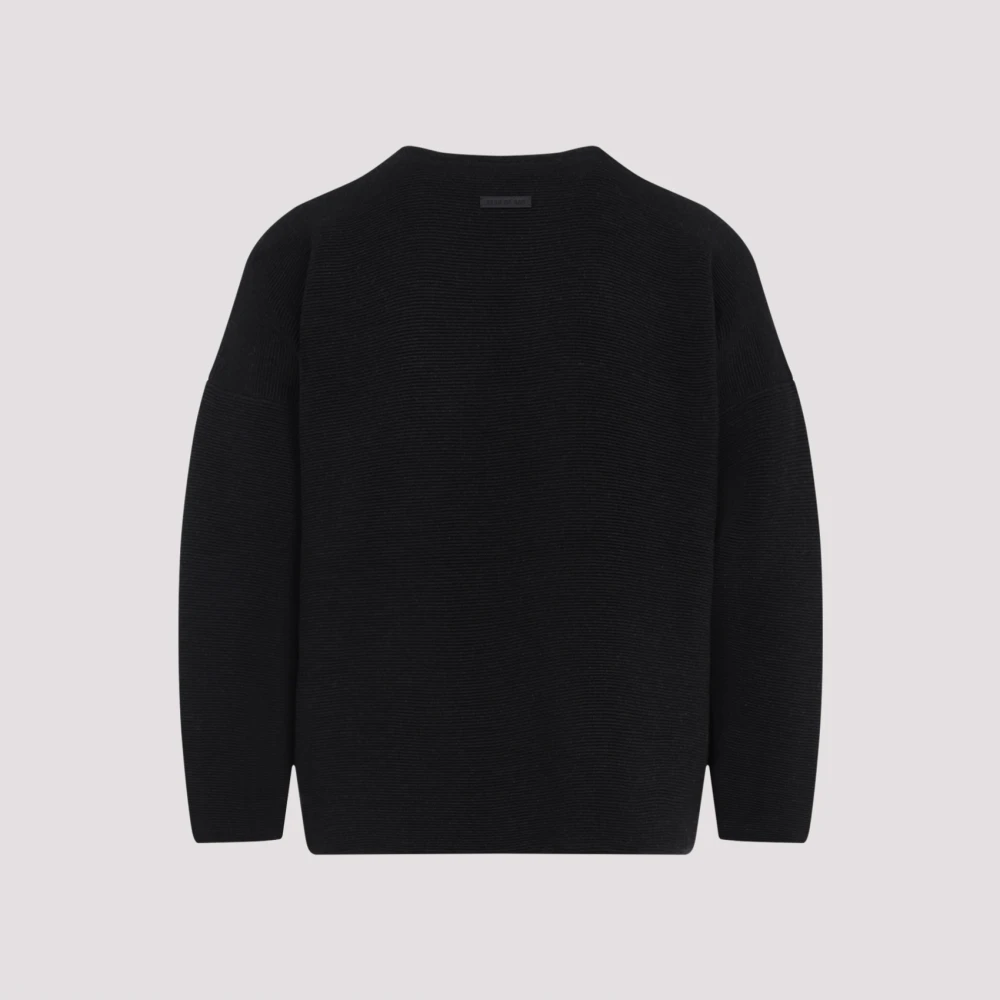 Fear Of God Zwarte Ottoman Straight Neck Sweater Black Heren