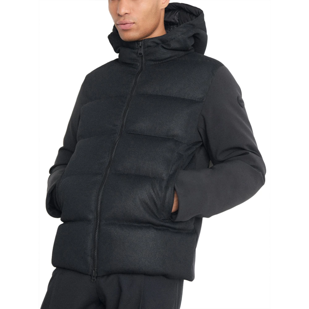 Colmar Zwarte gewatteerde jas met capuchon Black Heren