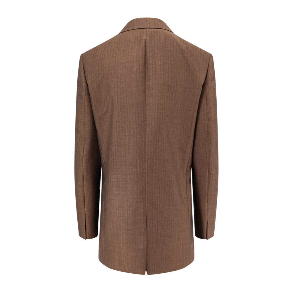 The Row Mohair Wol Blazer met Enkele Knoop Brown Dames