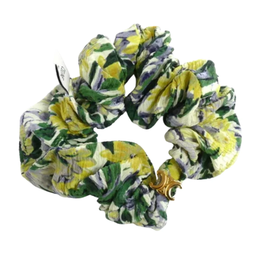 Celine Vintage Pre-owned Fabric hair-accessories Green Dames
