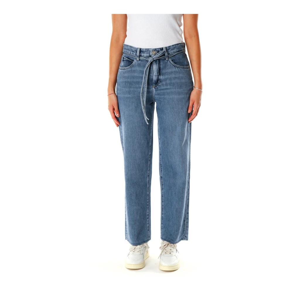 ARMEDANGELS Cut Hem Baggy Fit Jeans Blue Dames