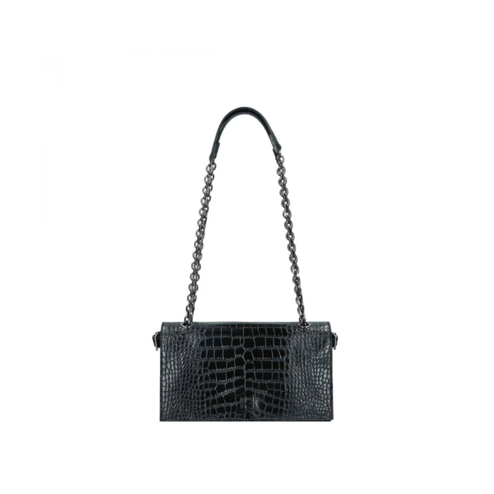 Rebelle Stephanie Leren Schoudertas Black Dames