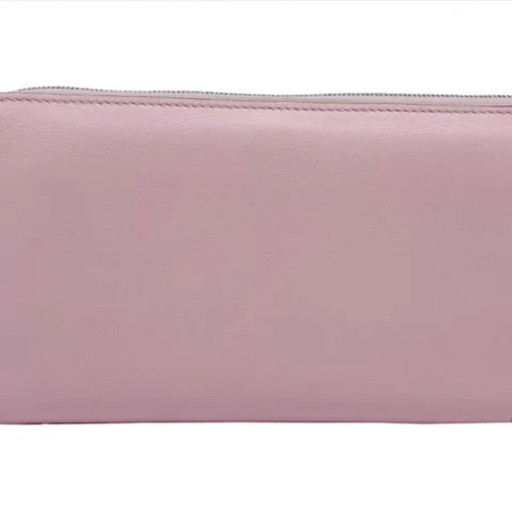 Hermès Vintage Pre-owned Canvas wallets Pink Dames