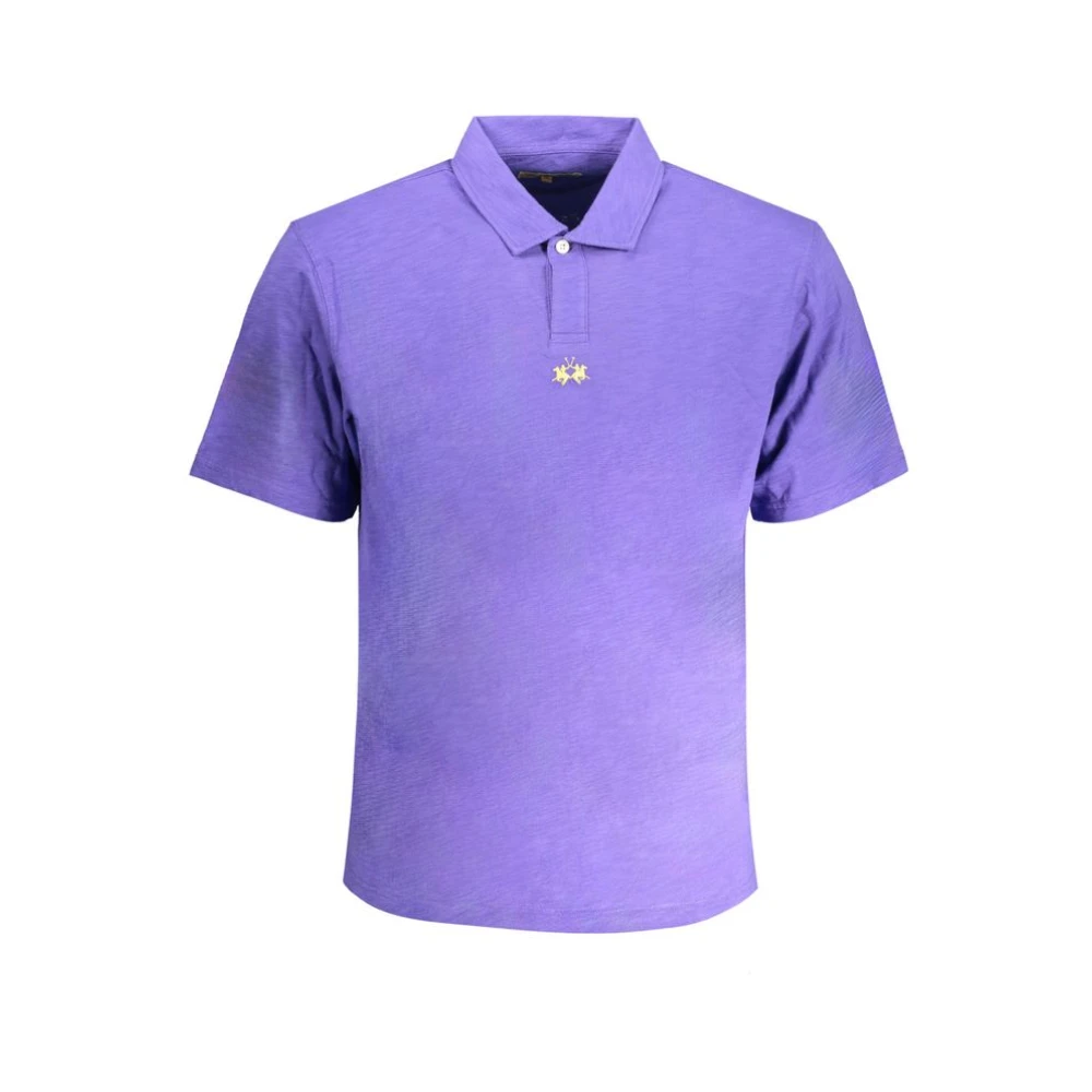 La Martina Men's Purple Polo Shirts, 2XL, Viola Cotton Polo Shirt