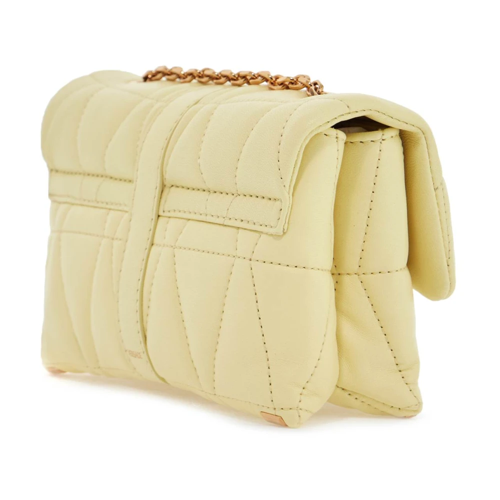 Versace Gewatteerde Nappa Leren Mini Tas Yellow Dames