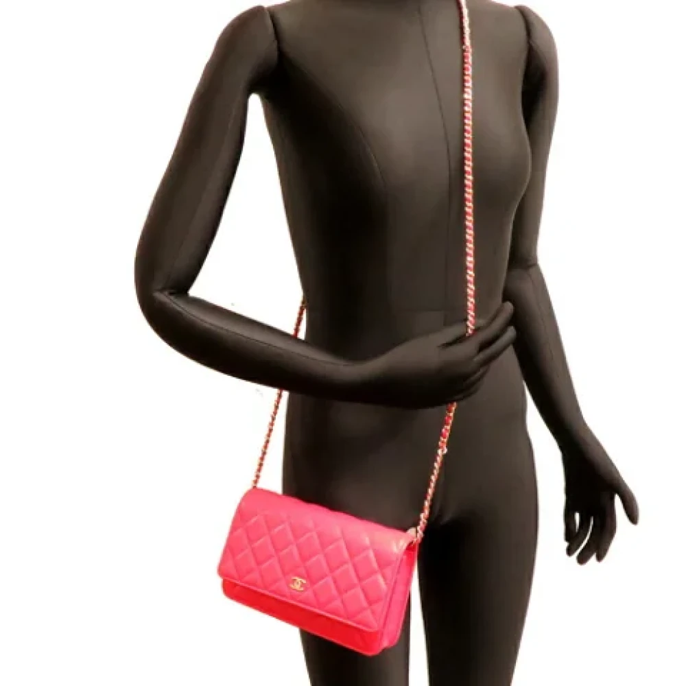 Chanel Vintage Pre-owned Leather chanel-bags Red Dames